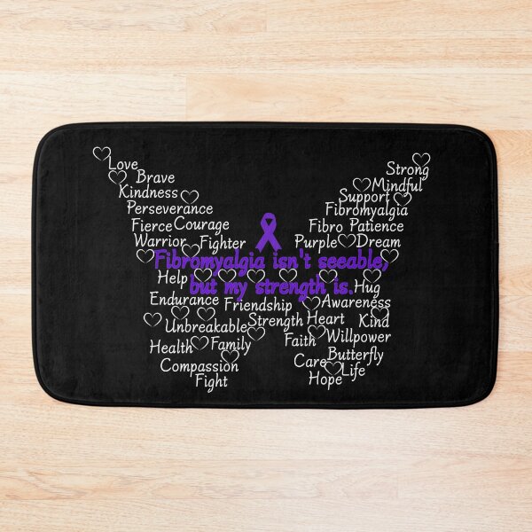 Item preview, Fibromyalgia Awareness Butterfly Text Art designed and sold by DreamFruit11.