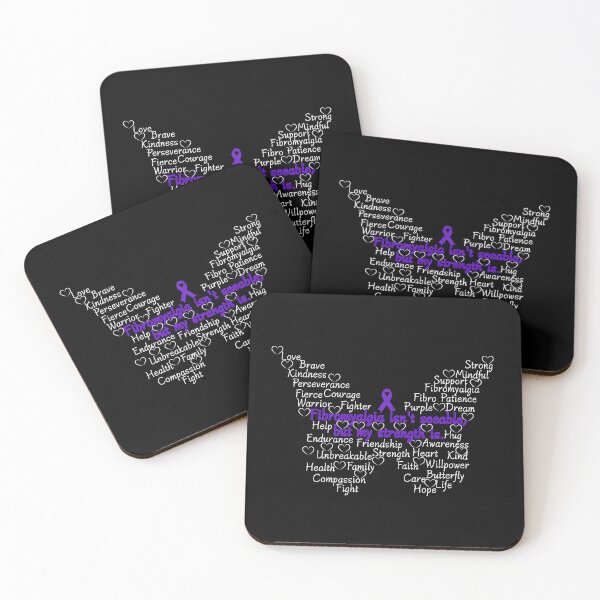 Item preview, Fibromyalgia Awareness Butterfly Text Art designed and sold by DreamFruit11.