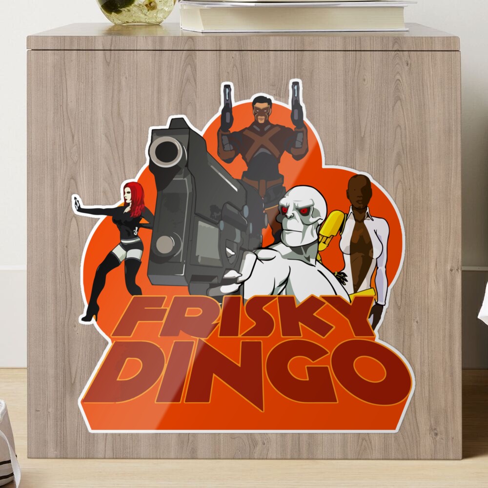 Frisky Dingo Sticker for Sale by CineArtzz