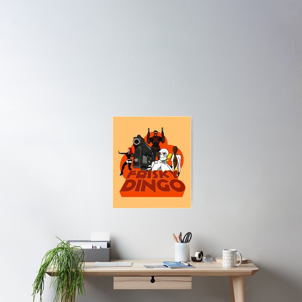 Frisky Dingo Sticker for Sale by CineArtzz