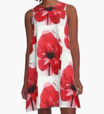 Remembrance Poppy A-Line Dress