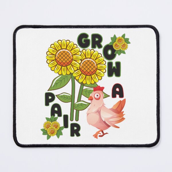 Item preview, Grow A Pair- Sunflower Chicken Gardening designed and sold by designsmostfowl.