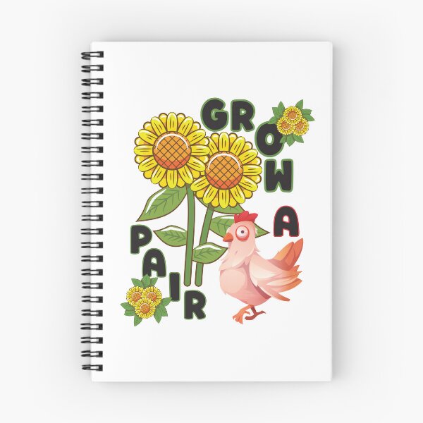 Item preview, Grow A Pair- Sunflower Chicken Gardening designed and sold by designsmostfowl.