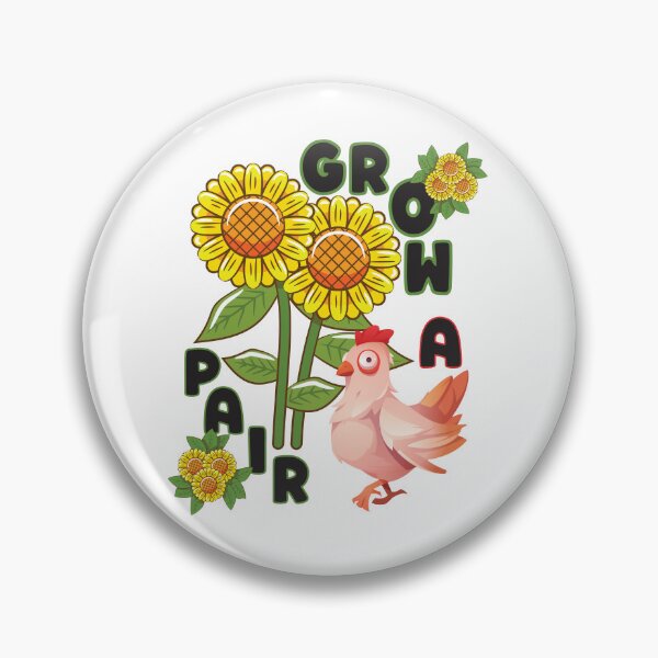 Item preview, Grow A Pair- Sunflower Chicken Gardening designed and sold by designsmostfowl.
