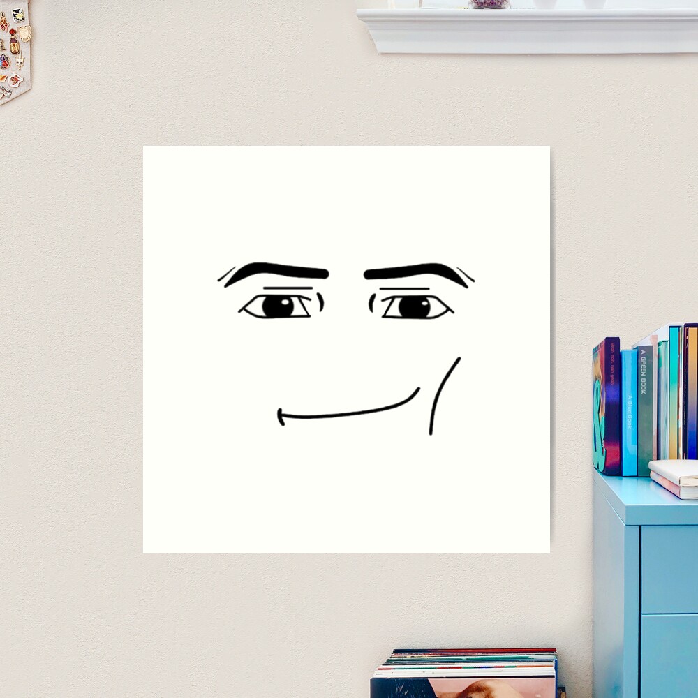 Roblox Man Face Wall Art for Sale