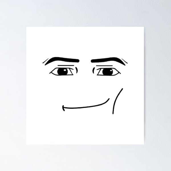 Roblox Man Face Poster For Sale By Dopanda Redbubble