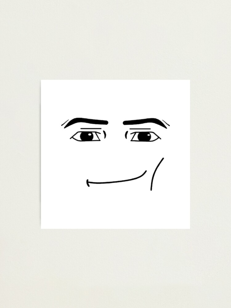 Roblox Man Face | Photographic Print