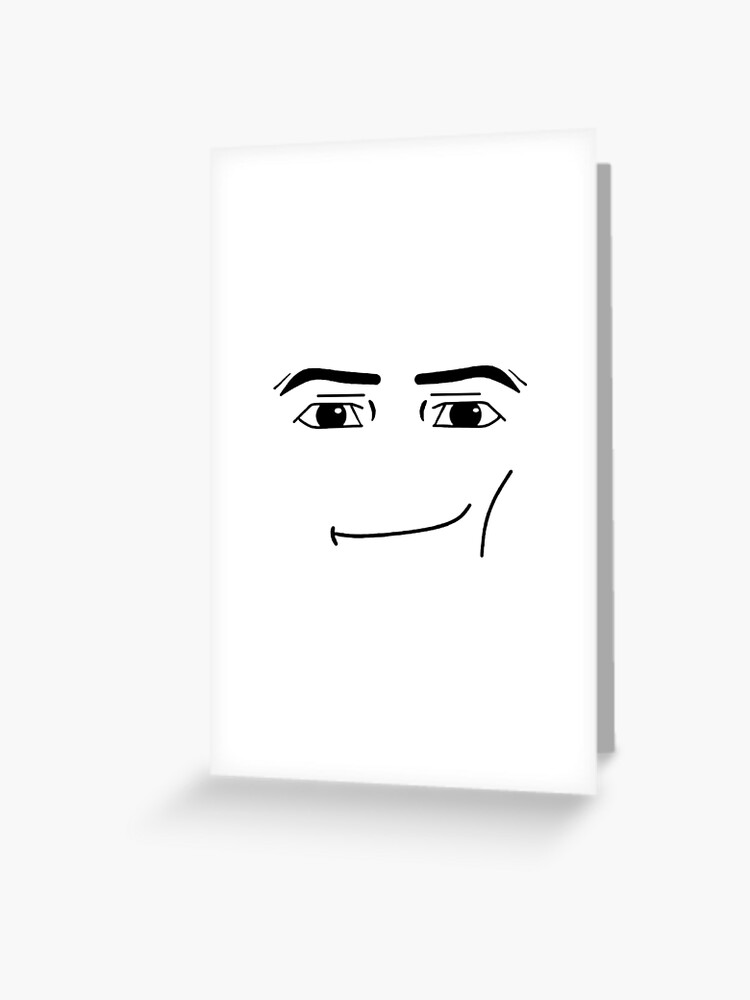 roblox man face Greeting Card for Sale by DOPANDA .