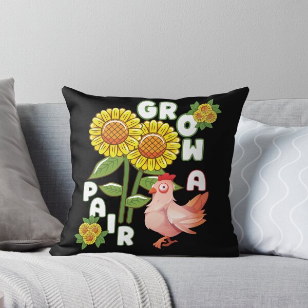 Item preview, Grow A Pair- Sunflower Chicken Gardening For Dark Colors designed and sold by designsmostfowl.