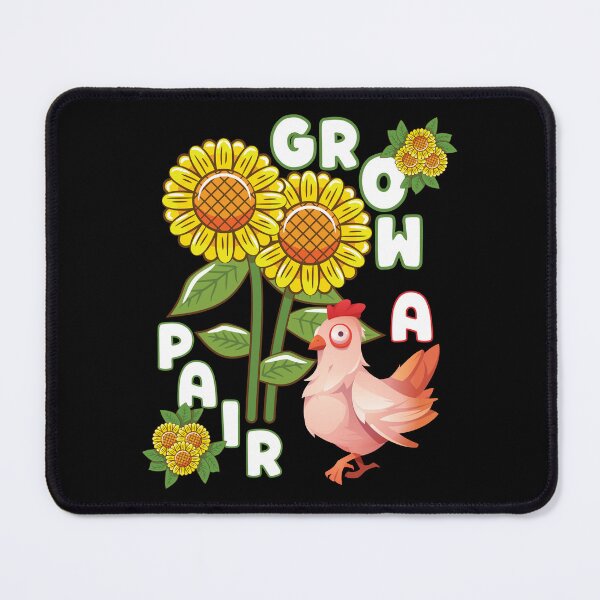 Item preview, Grow A Pair- Sunflower Chicken Gardening For Dark Colors designed and sold by designsmostfowl.