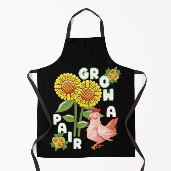 Item preview, Grow A Pair- Sunflower Chicken Gardening For Dark Colors designed and sold by designsmostfowl.