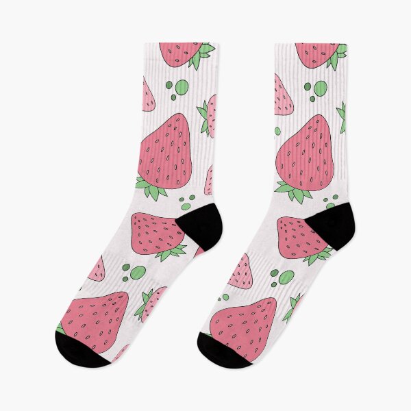 Item preview, Cartoon pink strawberries seamless pattern  designed and sold by Acim0.