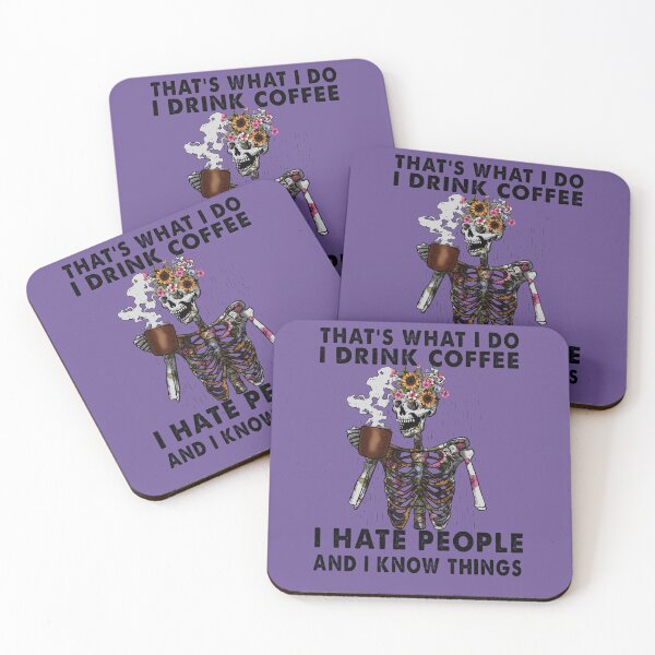 Item preview, I Drink Coffee, I hate People, and I know Things designed and sold by DesignRebel138.