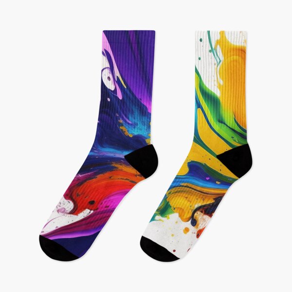 Item preview, Vibrant paint splash background image. Splashing wave of vibrant rainbow colors on a white background. designed and sold by Bookwyrm-Bazaar.