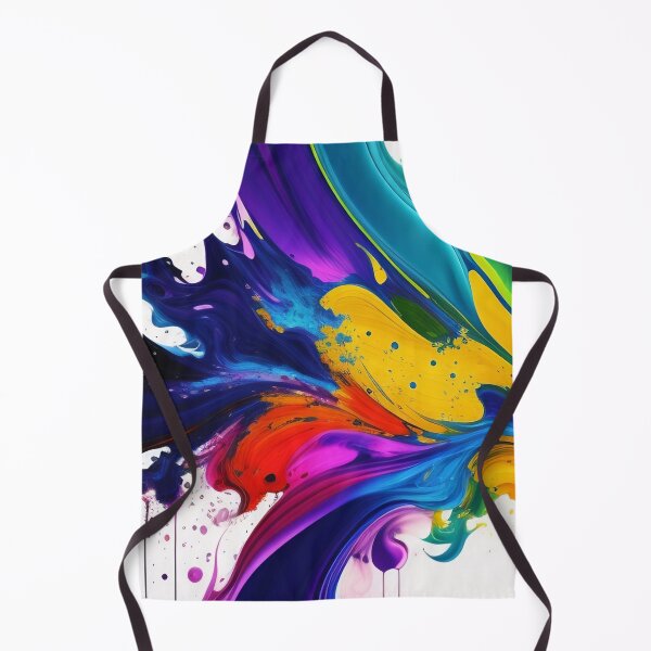 Item preview, Vibrant paint splash background image. Splashing wave of vibrant rainbow colors on a white background. designed and sold by Bookwyrm-Bazaar.