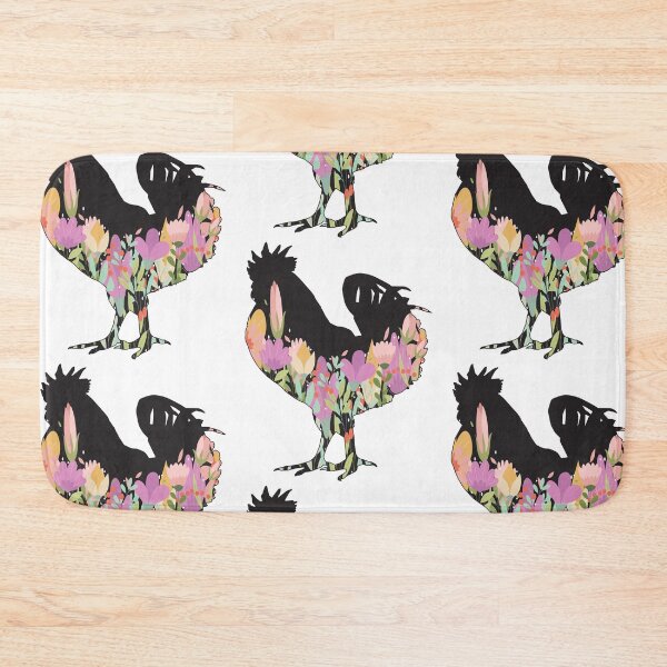Item preview, Spring Chicken Floral Silhouette designed and sold by designsmostfowl.