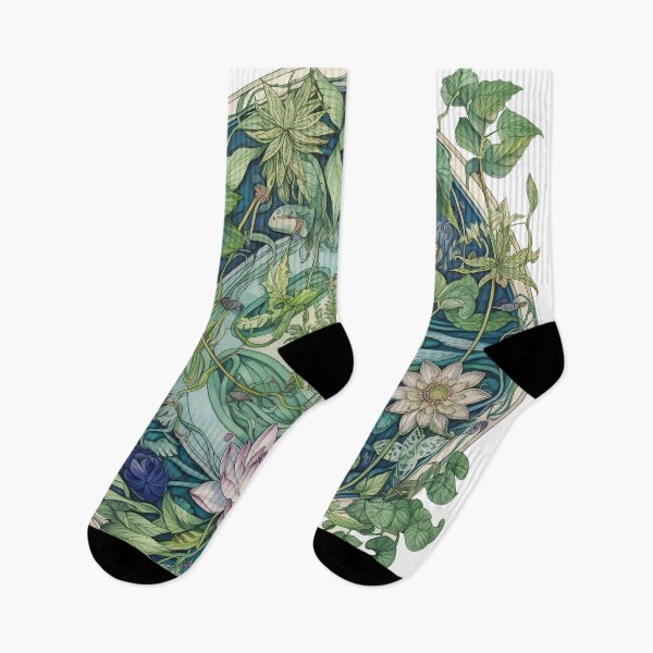 Item preview, A mandala style illustration of aquatic plants 05 designed and sold by Paninato.