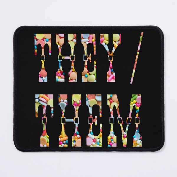 Item preview, They/Them Pronouns with a Circus Candy Background designed and sold by MxA19.