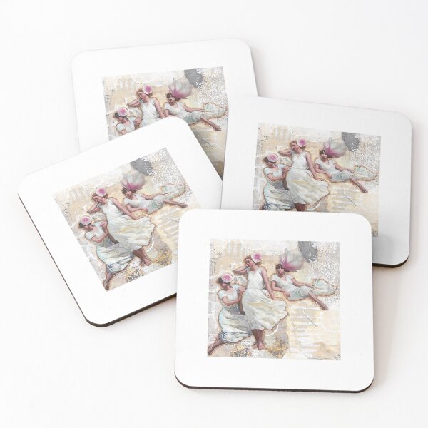 Item preview, Angels in the Wind with Flower Hats designed and sold by J CSmith Art.