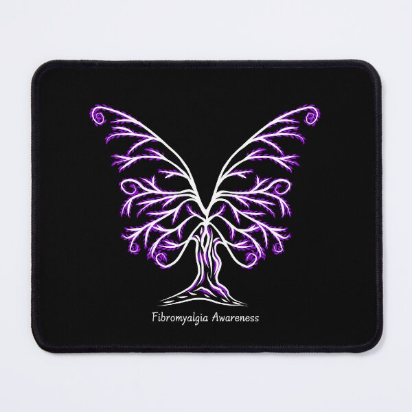 Item preview, Fibromyalgia Awareness Butterfly Tree Art designed and sold by DreamFruit11.