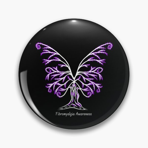 Item preview, Fibromyalgia Awareness Butterfly Tree Art designed and sold by DreamFruit11.