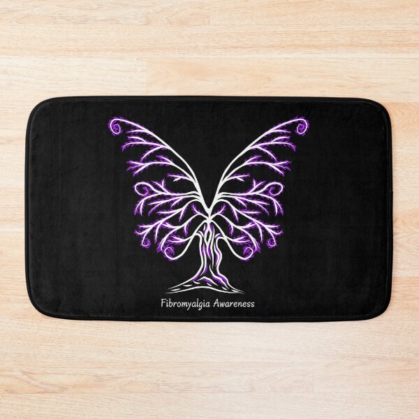 Item preview, Fibromyalgia Awareness Butterfly Tree Art designed and sold by DreamFruit11.