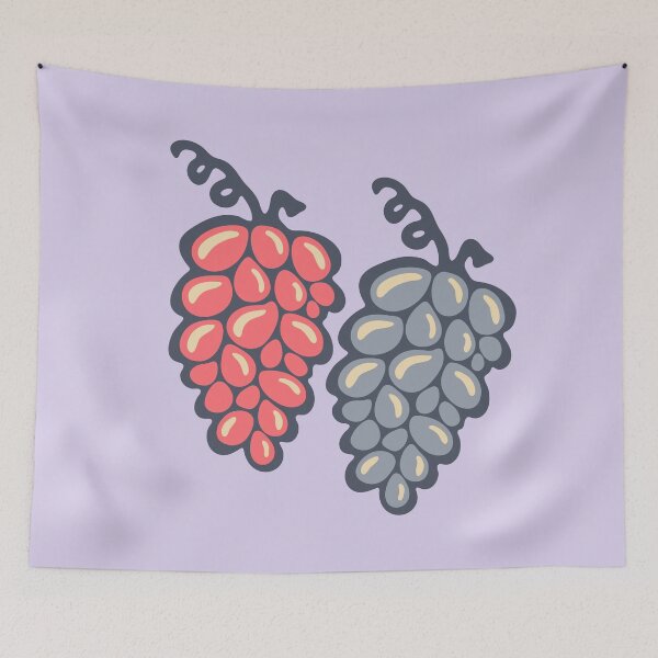 Item preview, BIG JUICY BUNCHES OF GRAPES in PINK AND PURPLE - UnBlink Studio by Jackie Tahara designed and sold by Jackie Tahara of UnBlink Studio.