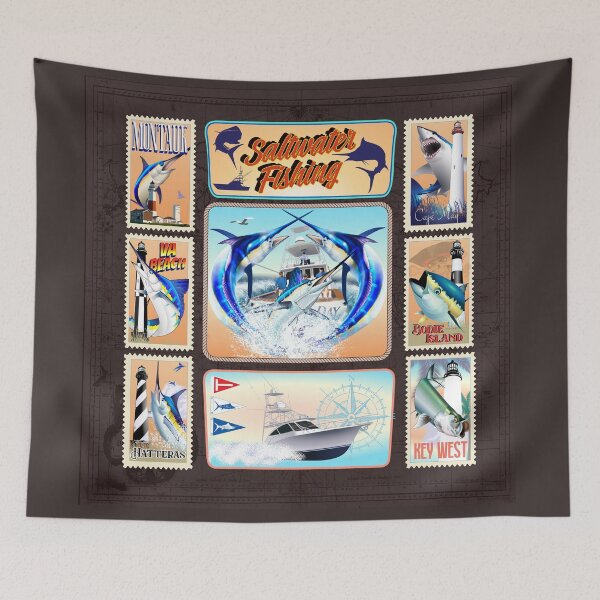 Item preview, Saltwater Fishing Lighthouse Art designed and sold by Color4Nature.