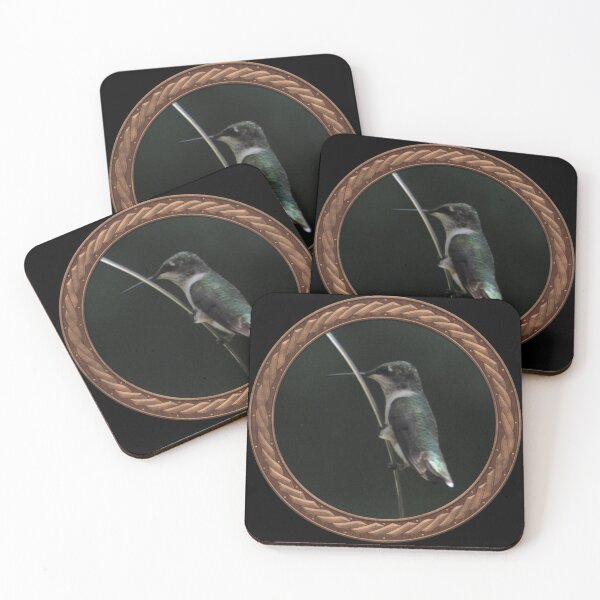Item preview, Ruby-Throated Hummingbird Photography in Celtic Circle Frame 35 designed and sold by Swabcraft.