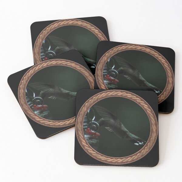 Item preview, Ruby-Throated Hummingbird Photography in Celtic Circle Frame 36 designed and sold by Swabcraft.