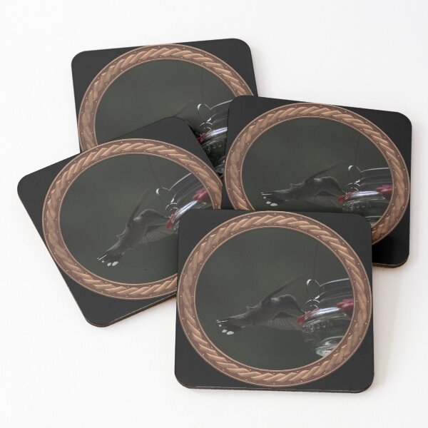 Item preview, Ruby-Throated Hummingbird Photography in Celtic Circle Frame 38 designed and sold by Swabcraft.