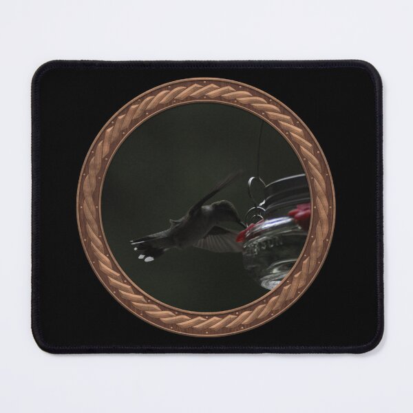 Item preview, Ruby-Throated Hummingbird Photography in Celtic Circle Frame 38 designed and sold by Swabcraft.