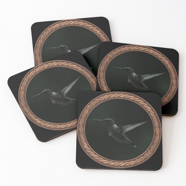 Item preview, Ruby-Throated Hummingbird Photography in Celtic Circle Frame 39 designed and sold by Swabcraft.