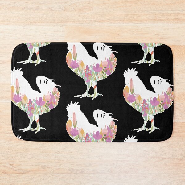 Item preview, Spring Chicken Floral Silhouette For Dark Colors designed and sold by designsmostfowl.
