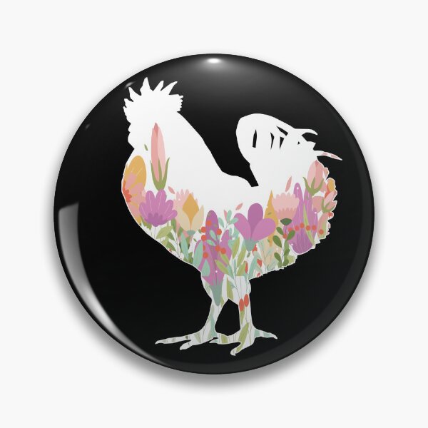 Item preview, Spring Chicken Floral Silhouette For Dark Colors designed and sold by designsmostfowl.