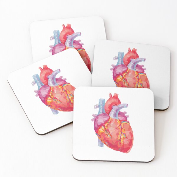 Item preview, polygonal human heart illustration designed and sold by zizimentos.