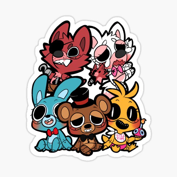 FNAF:SB Sun and Moon Animatronics Chibi Stickers -  Finland