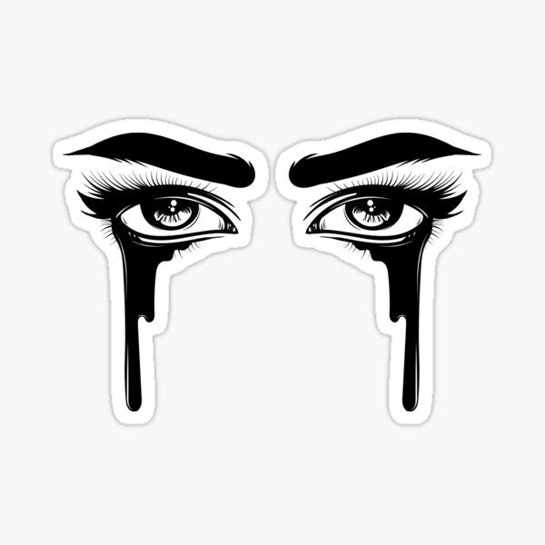 Anime Eyes Drawings Crying Asian Rectangle Stickers - CafePress