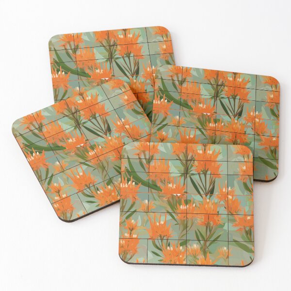 Item preview, Impressionist Butterfly Weed Flower Grid designed and sold by TopArtsy.