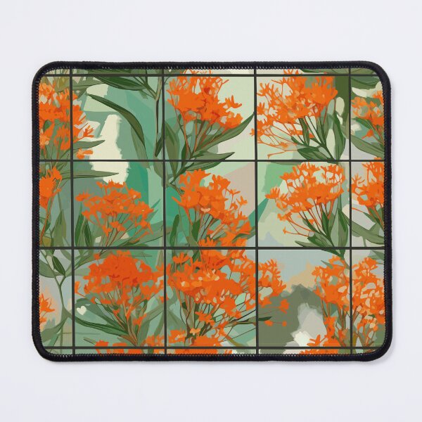 Item preview, Square Grids with Butterfly Weed Flowers designed and sold by TopArtsy.