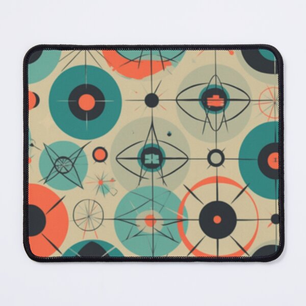 Item preview,  Retro Vintage Midcentury Modern Atomic Art Starburst Abstract Spaceship Pattern  designed and sold by Step, Repeat.