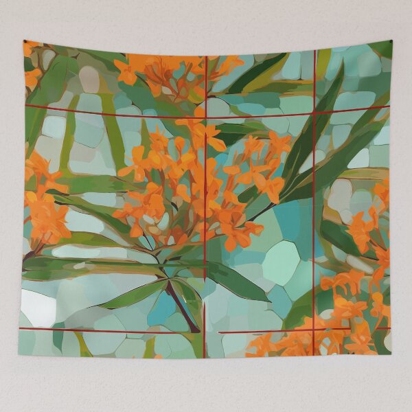 Item preview, Orange Tones Butterfly Weed in Impressionism designed and sold by TopArtsy.