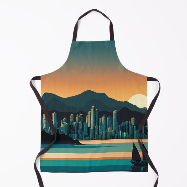 Item preview, Retro Vancouver BC Canada Skyline Sunrise Horizon designed and sold by ImaginePrintsHQ.