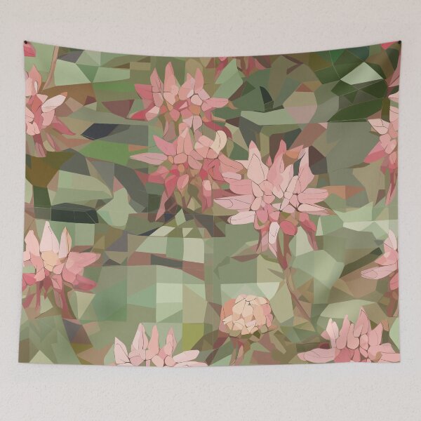 Item preview, Sparse Honey Cluster Pink Penta in Calm Tones designed and sold by TopArtsy.