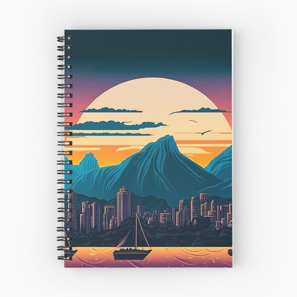 Item preview, Retro Vancouver BC Canada Skyline Sunset Horizon designed and sold by ImaginePrintsHQ.