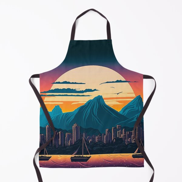 Item preview, Retro Vancouver BC Canada Skyline Sunset Horizon designed and sold by ImaginePrintsHQ.