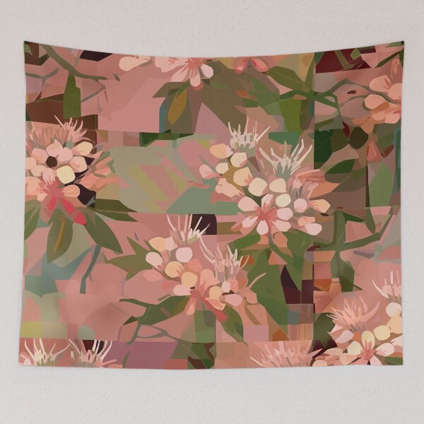 Item preview, Disjointed Honey Cluster Pink Penta Pattern designed and sold by TopArtsy.