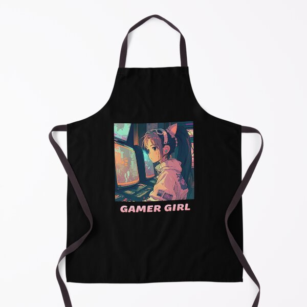 Item preview, Gamer Girl Cyberpunk Lofi Arcade designed and sold by SamuraiSwords.