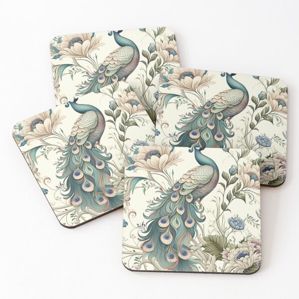 Artikelvorschau, Nice flowerspeacock  vector art pattern for Iphone cases ,Cute flowers Watercolor Wildflower clipart,Abstract art painting entworfen und verkauft von MariamaArts.