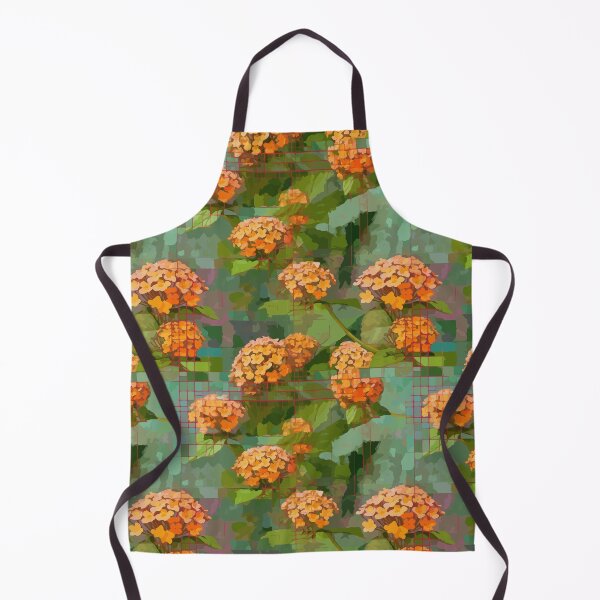 Item preview, Small Grids with Lantana Flowers Pattern designed and sold by TopArtsy.